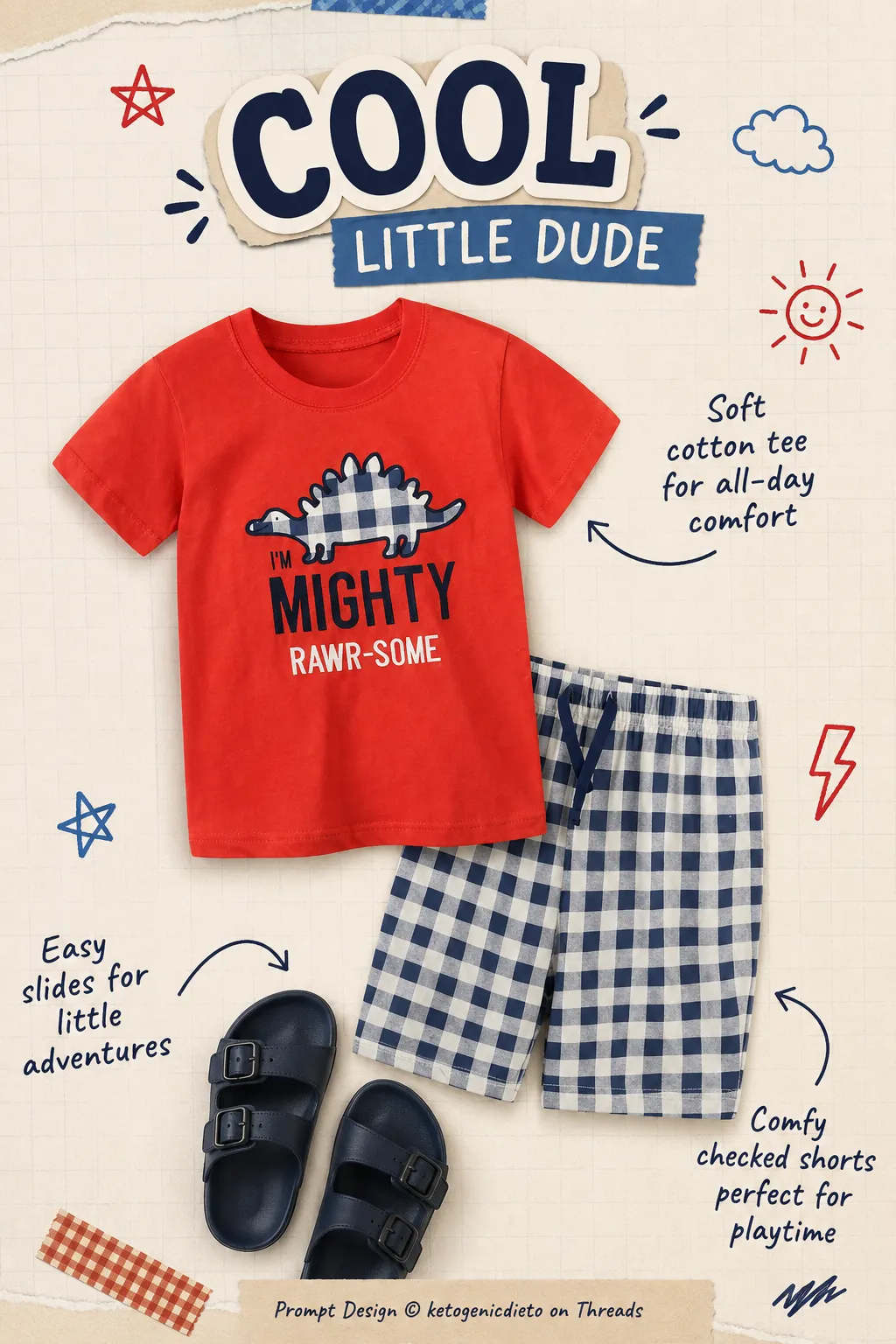 Playful Outfit Flat-Lay Infographic output 5