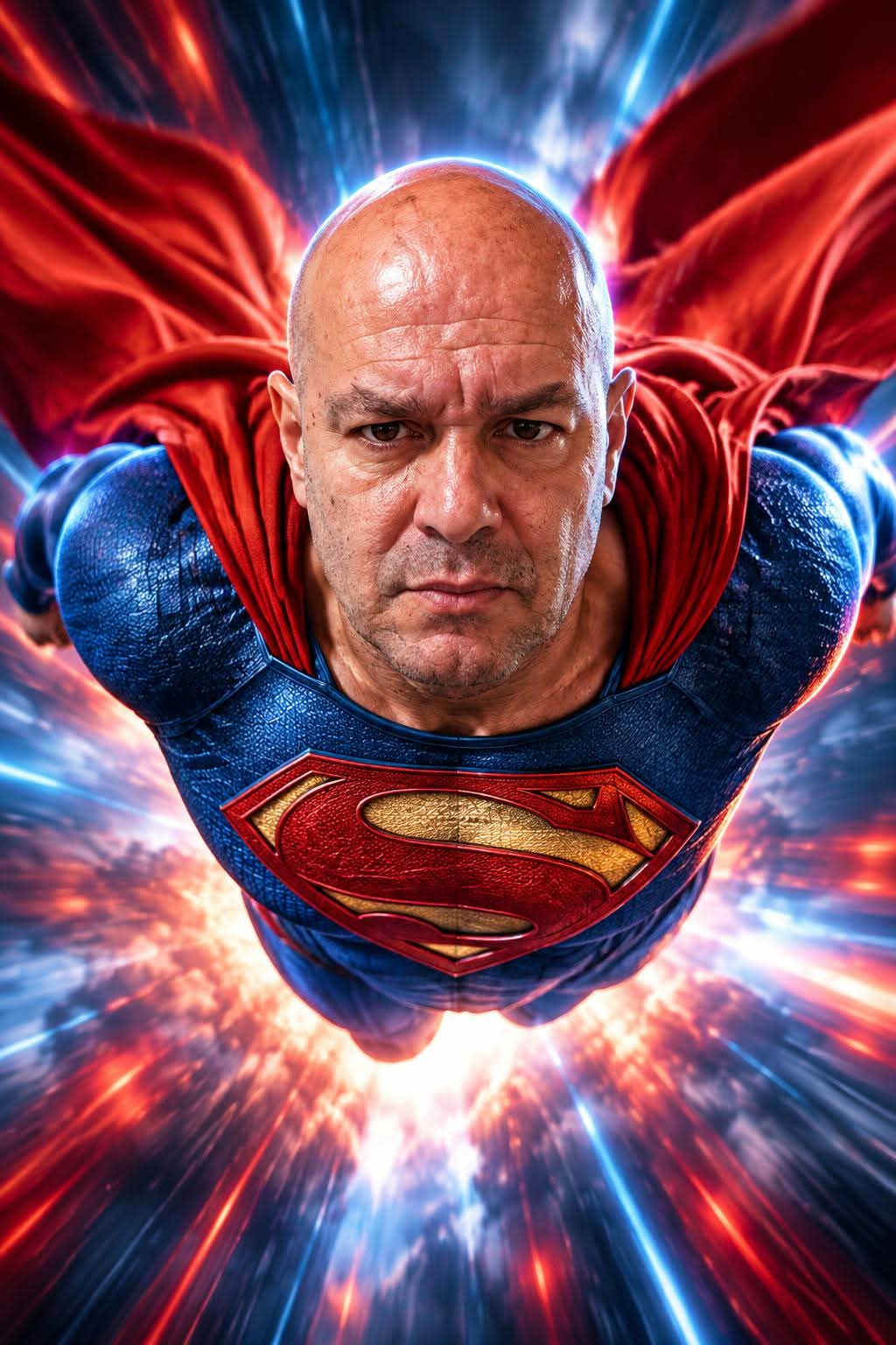 Photorealistic Superhero Flight output 1