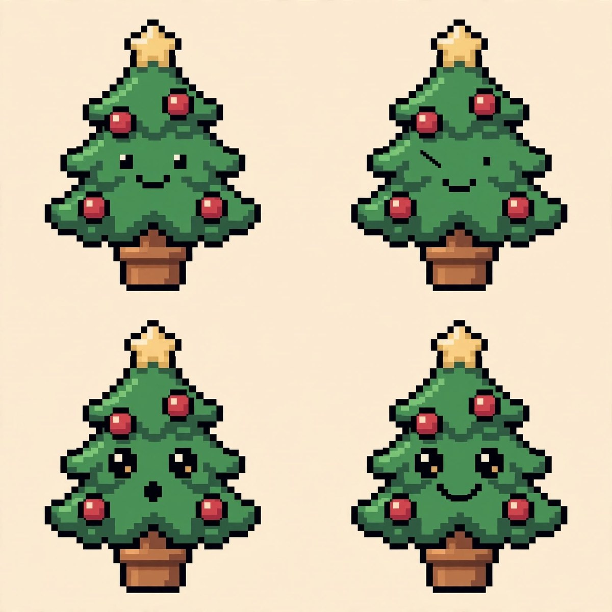 Retro Pixel Christmas Icon Sheet output 5