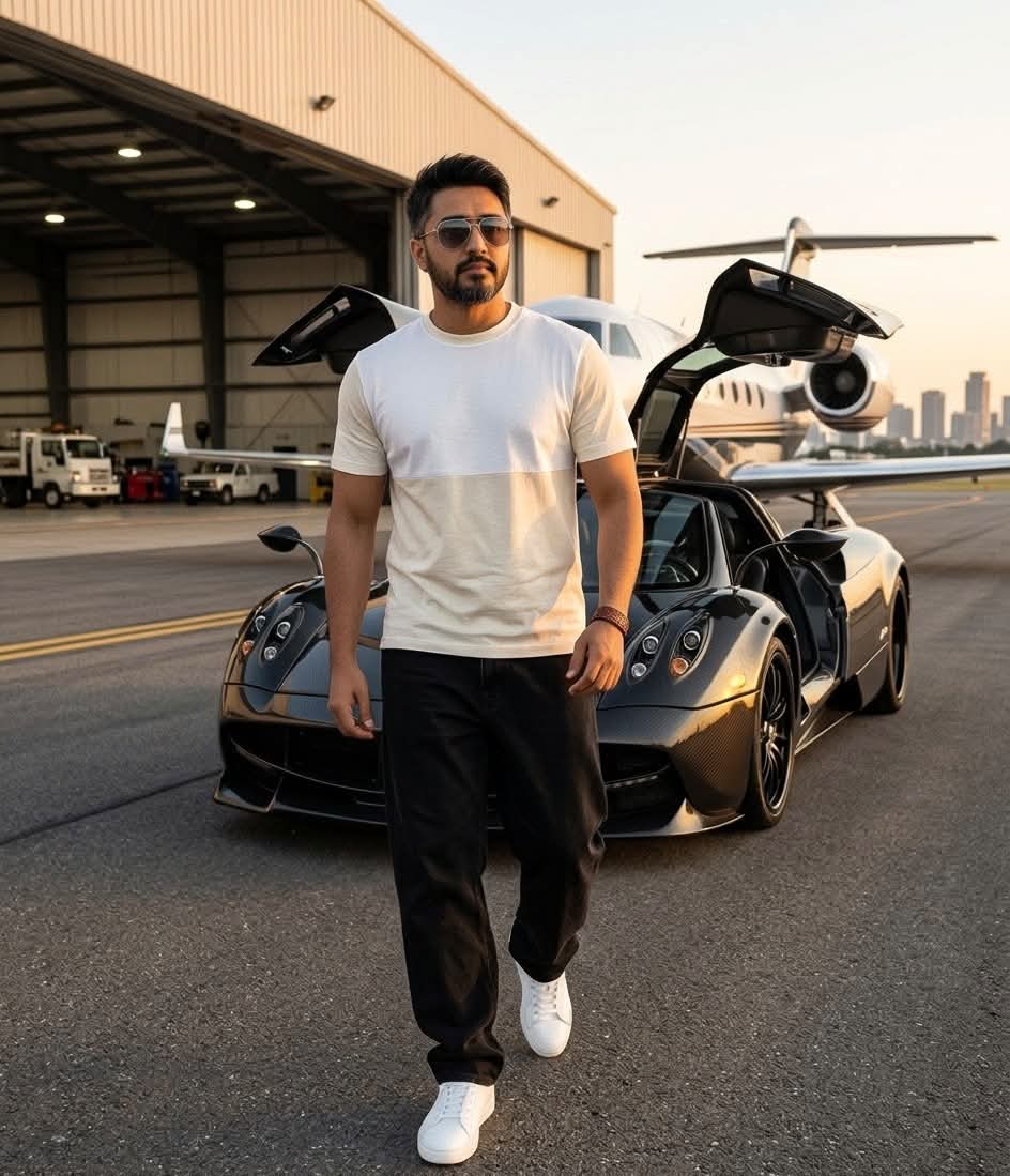 Luxury Airport Runway Lifestyle Portrait