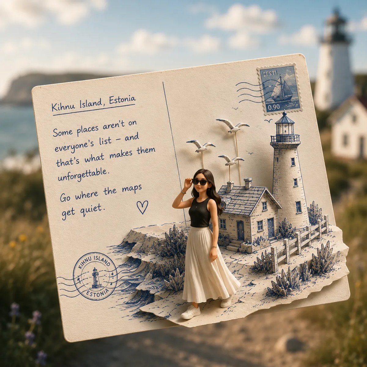 Destination Travel Postcard Diorama