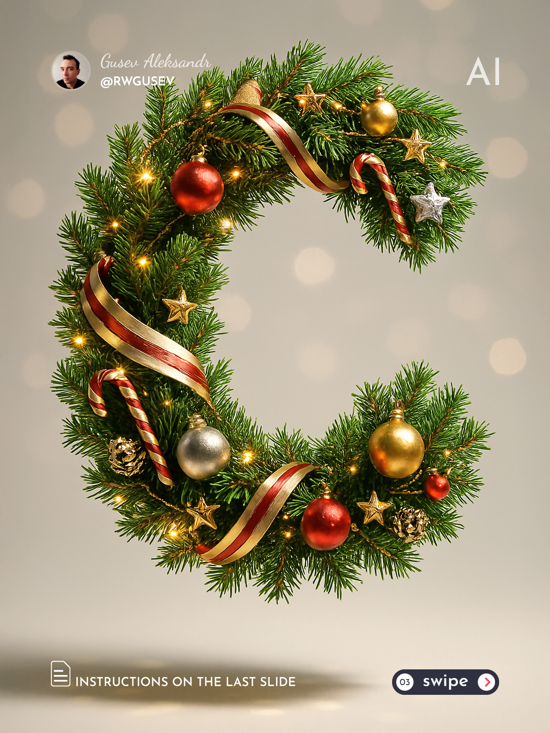 Festive Christmas Letter Render output 3