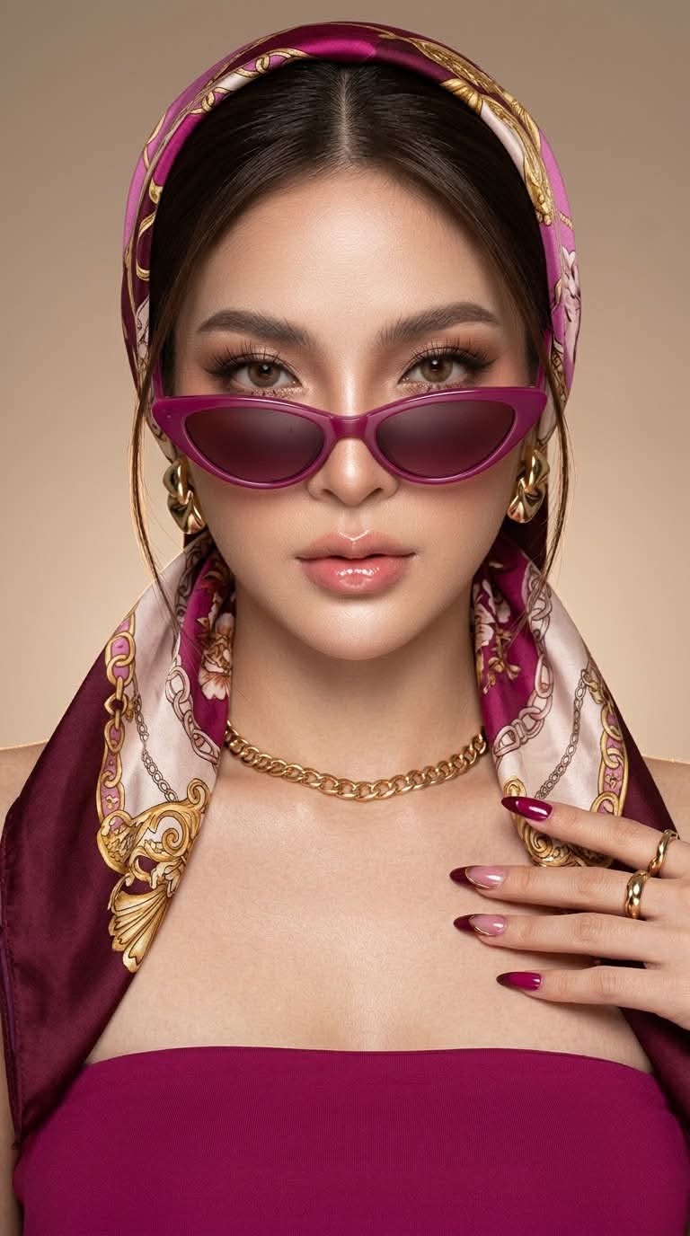 Magenta High-Fashion Beauty Portrait output 8