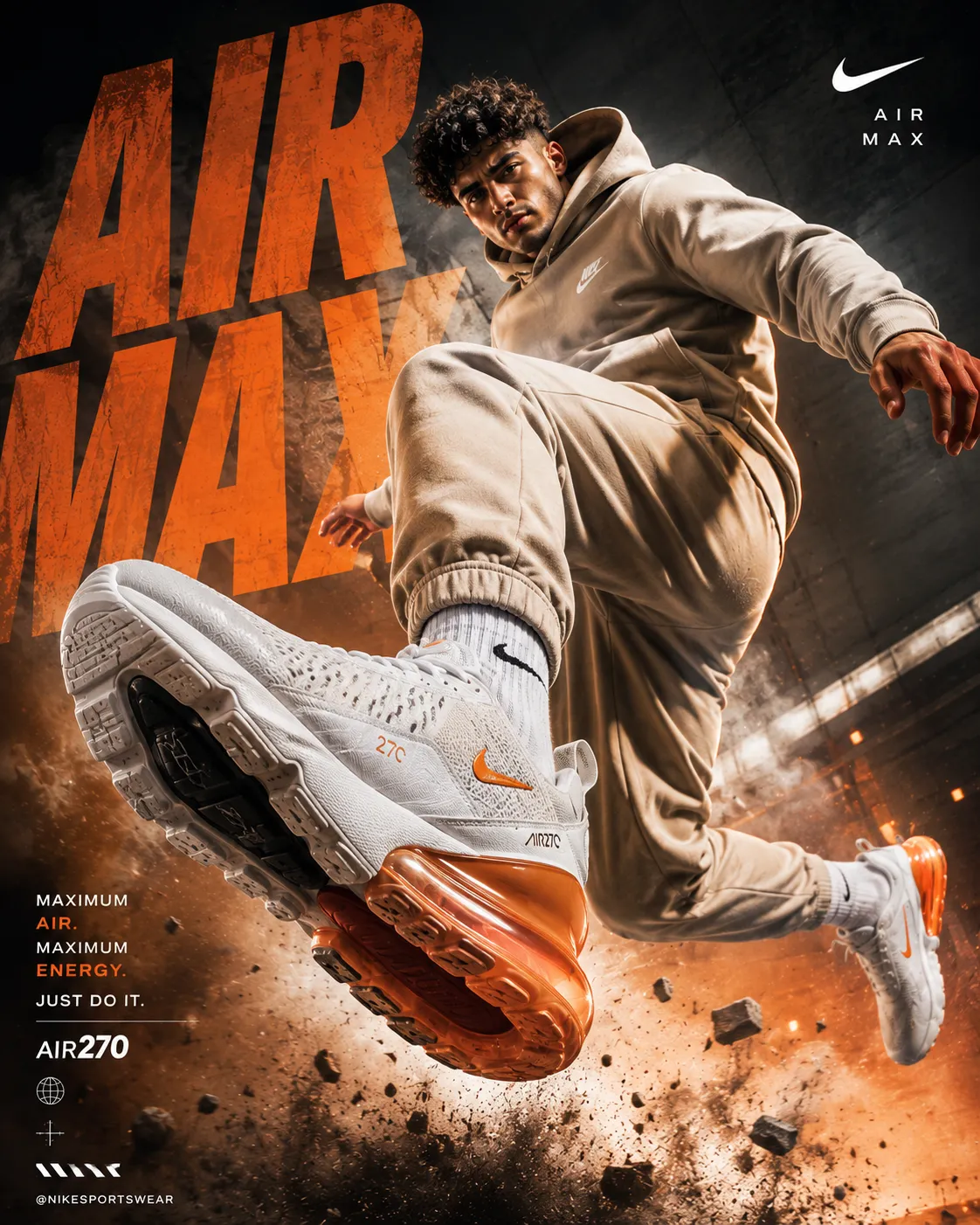Dynamic Sportswear Advertisement Image