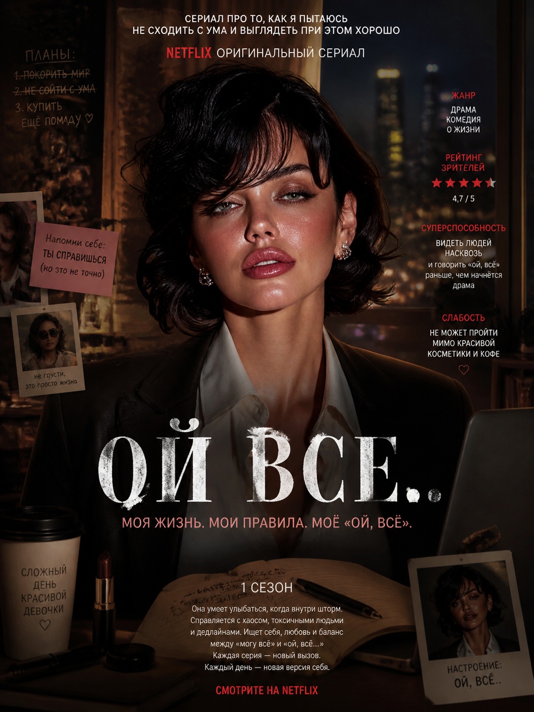 Create a Cinematic Netflix-Style Poster About Your Life output 2