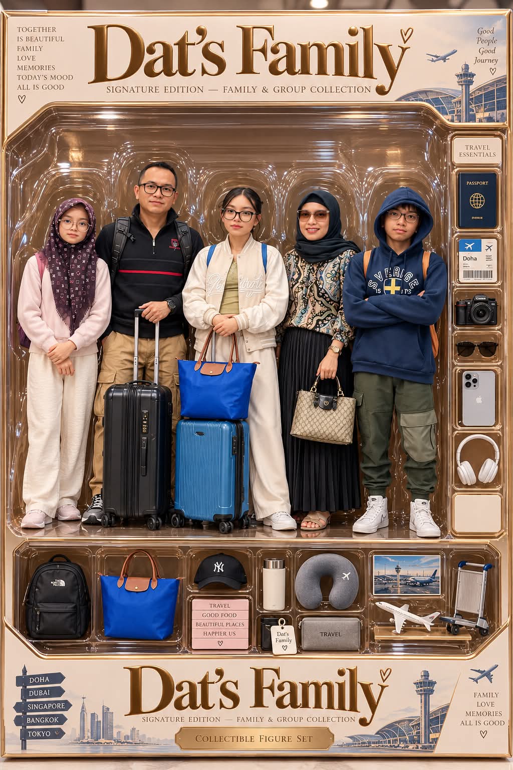 Family and Group Collectible Doll Set