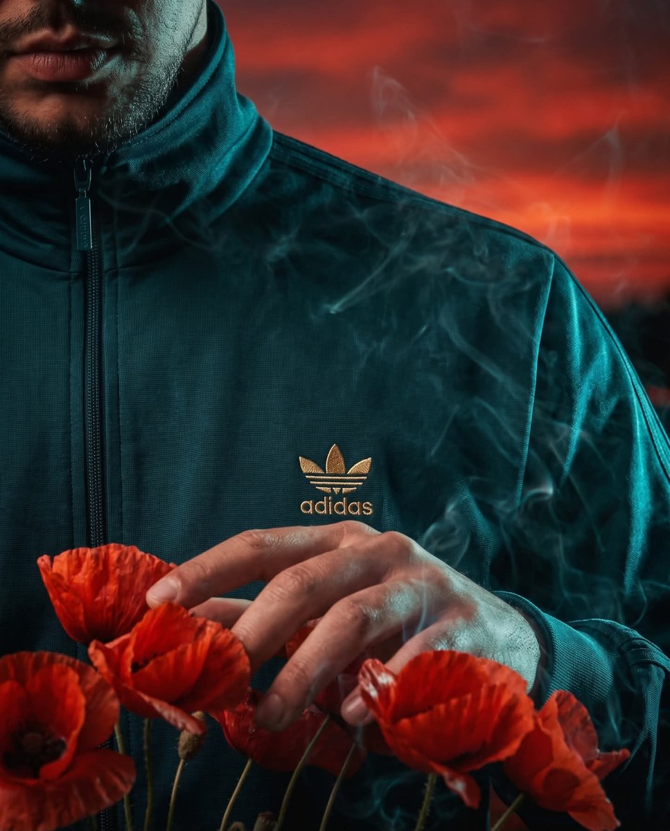 Man in a Poppy Field Under a Fiery Sky output 5