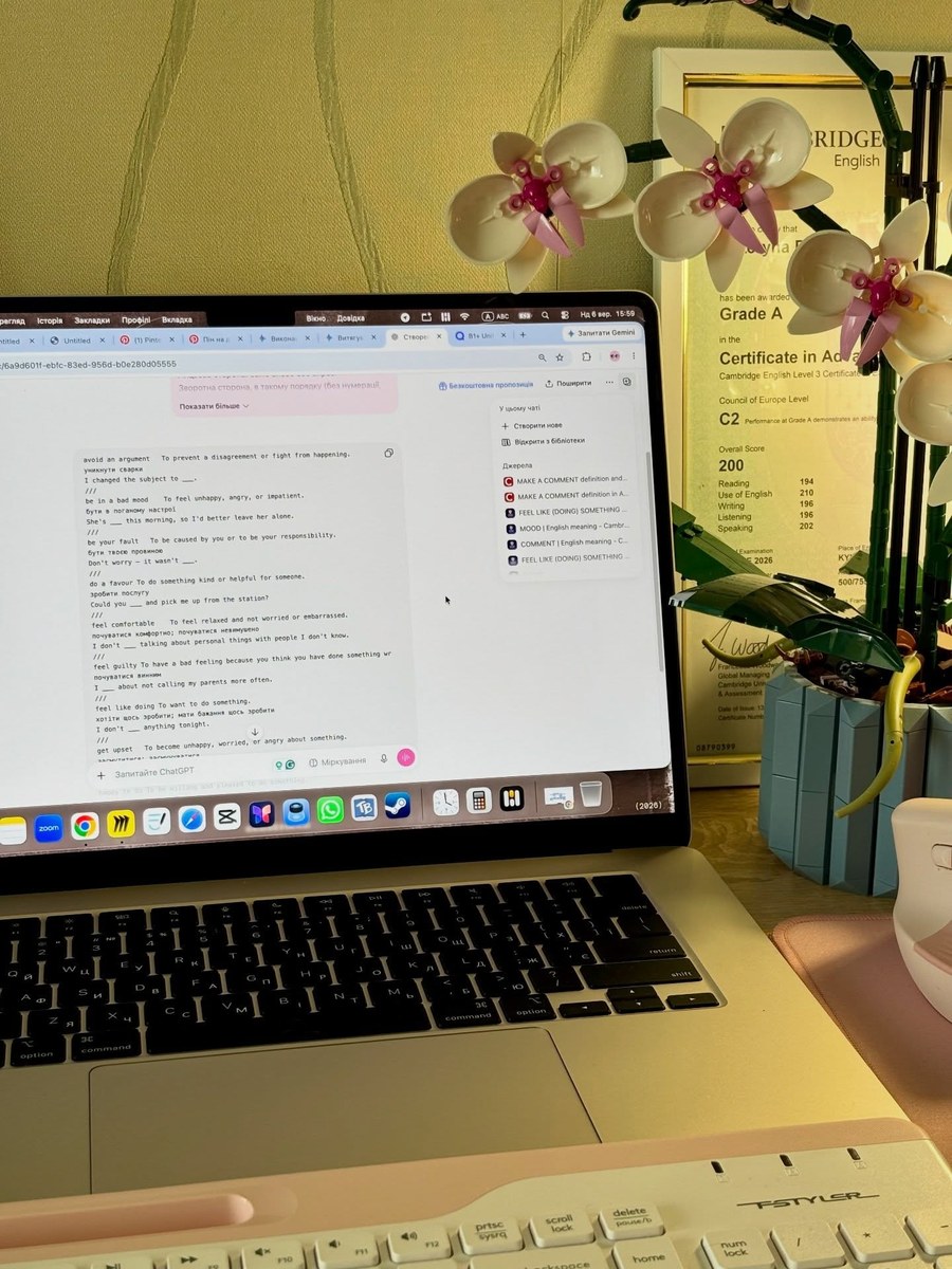 Create English–Ukrainian Quizlet Vocabulary Cards