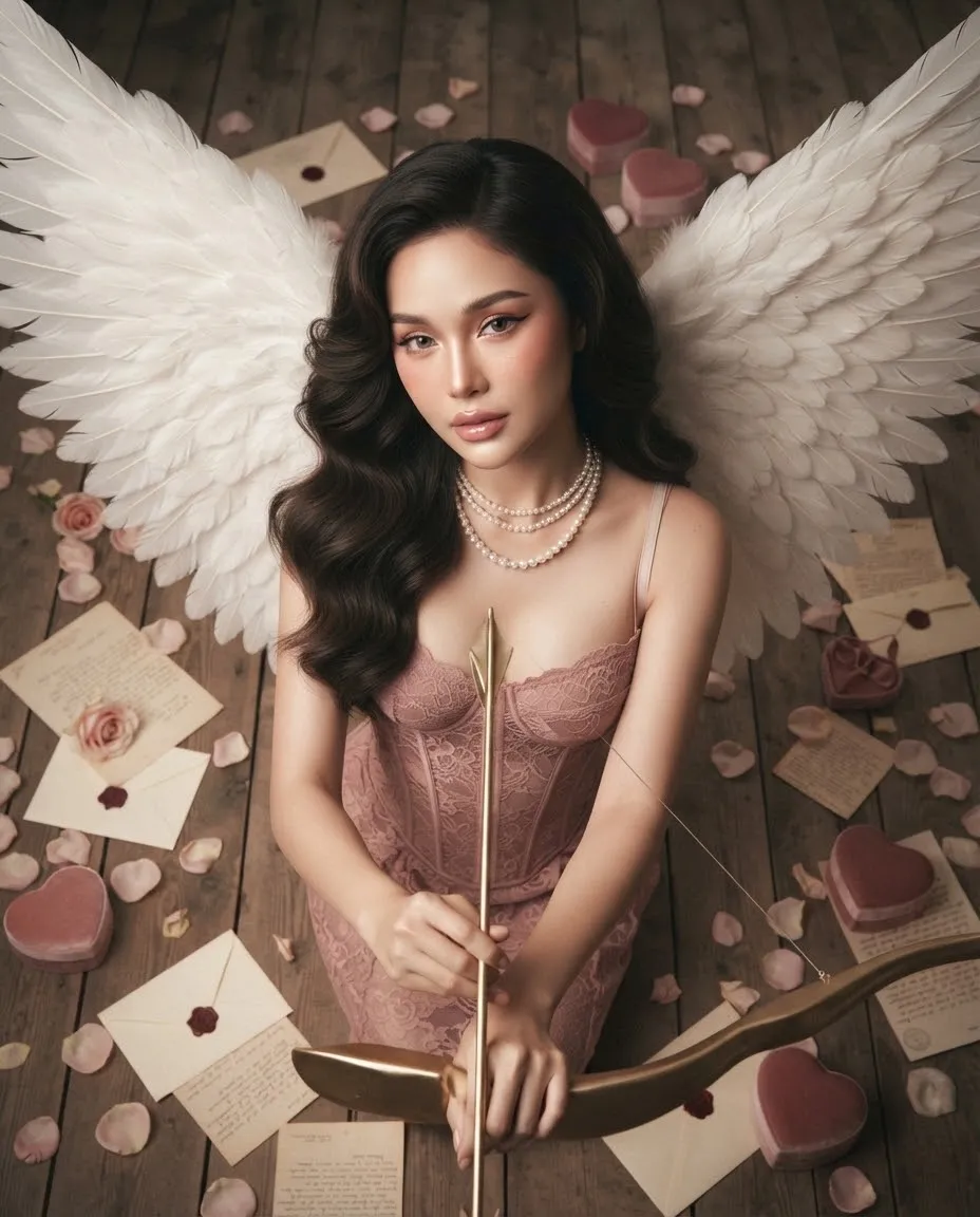 Romantic Vintage Valentine Editorial Portrait output 5