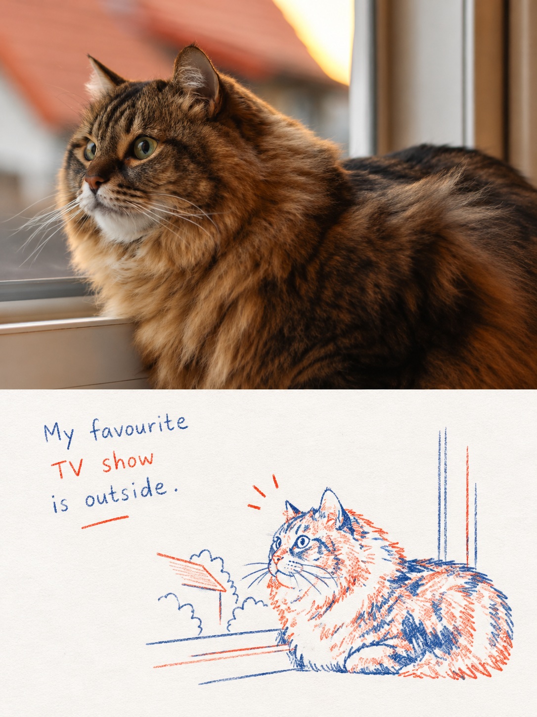 Two-Color Photo and Hand-Drawn Observation Poster output 2