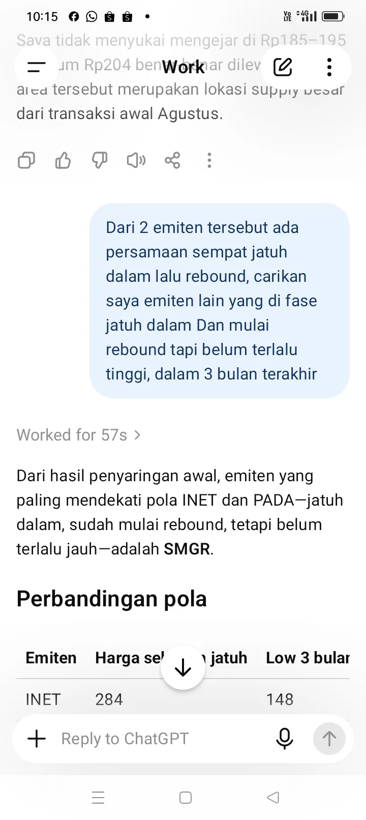 Stock Screening, Price-Pattern Analysis, and Insider Activity output 3