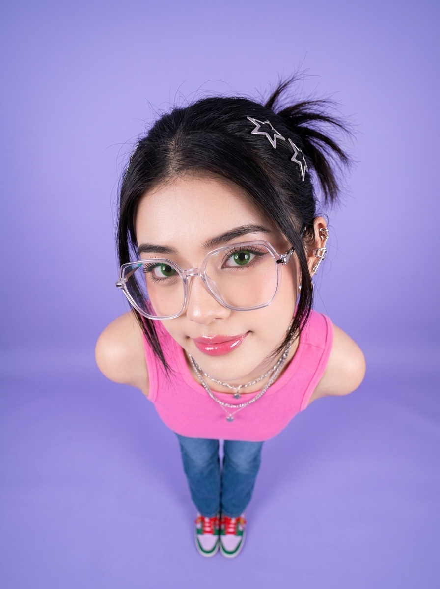 Top-Down Fisheye Fashion Portrait output 2