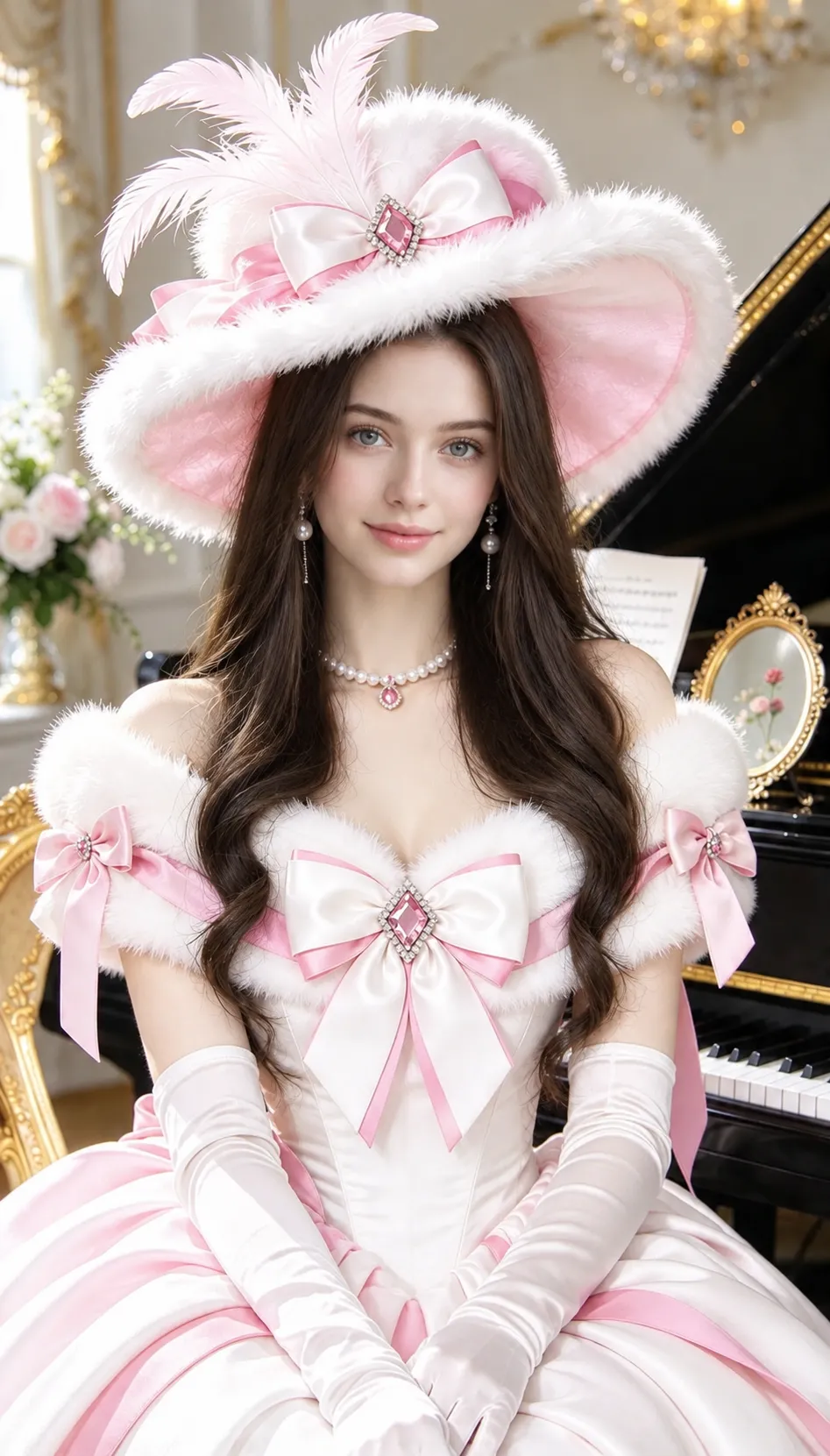 Pink and White Princess Portrait