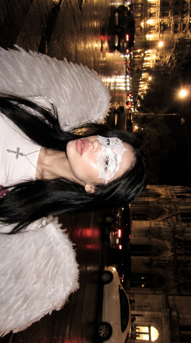 Dark Angel Y2K Night Street Portrait output 2