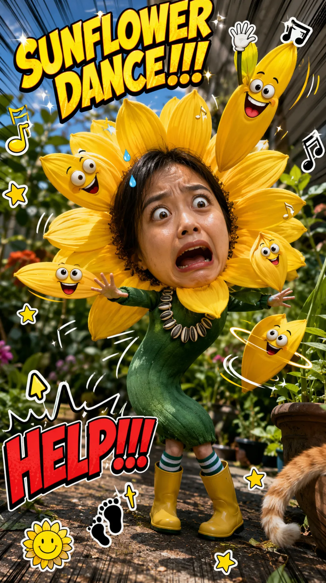Living Sunflower Costume Dance