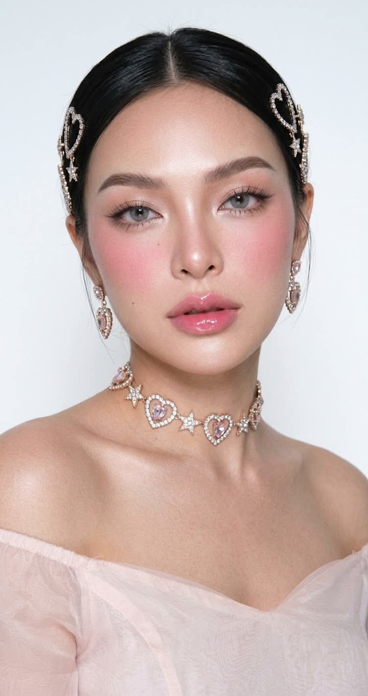 Hyper-Photorealistic Pink Soft-Glam Beauty Portrait output 5