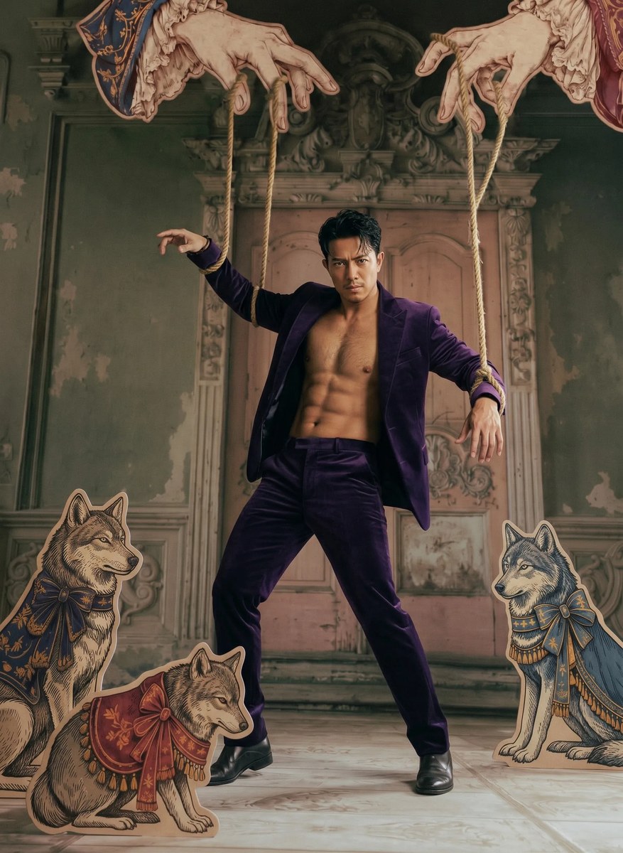 Surreal Velvet Puppet Fashion Editorial output 1