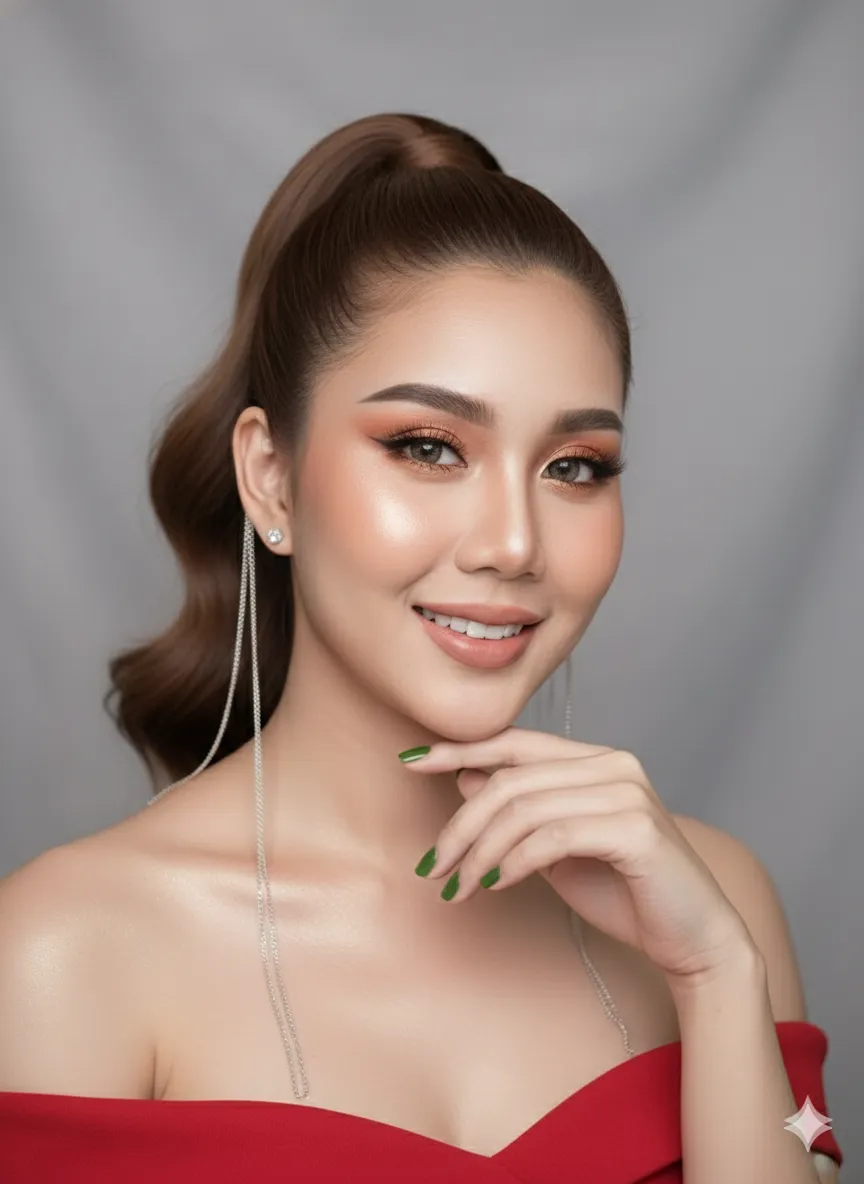 Glamorous Bronze Makeup Editorial Portrait