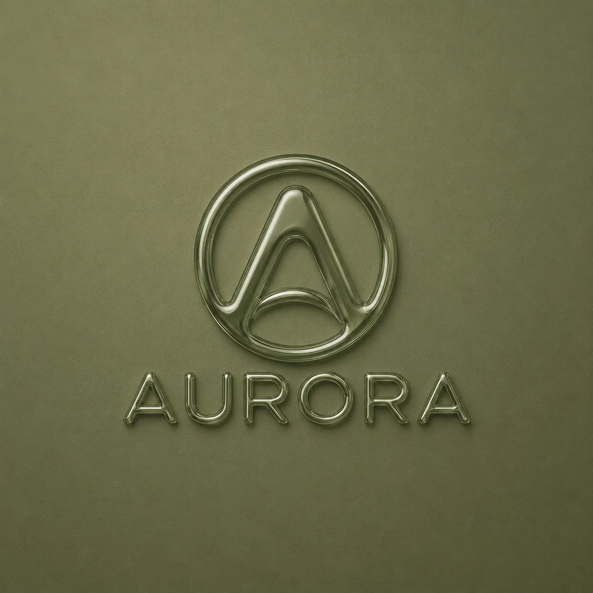 Minimalist 3D Glass Logo Render