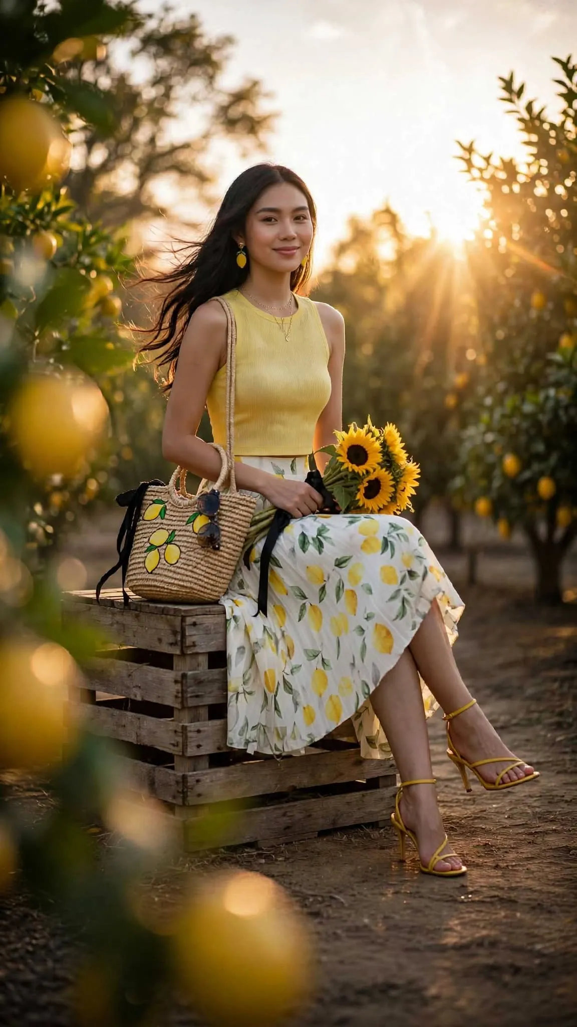 Lemon Orchard Golden-Hour Fashion Editorial output 5