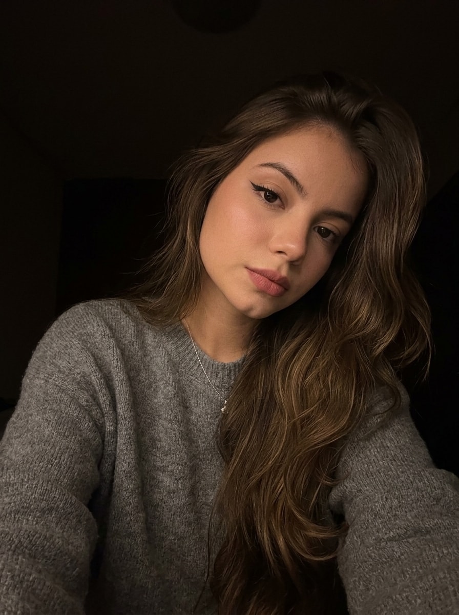 Cinematic Low-Key Night Selfie output 1
