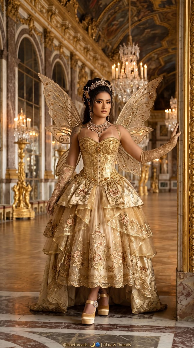 Golden Luxury Fairy at the Palace of Versailles output 4