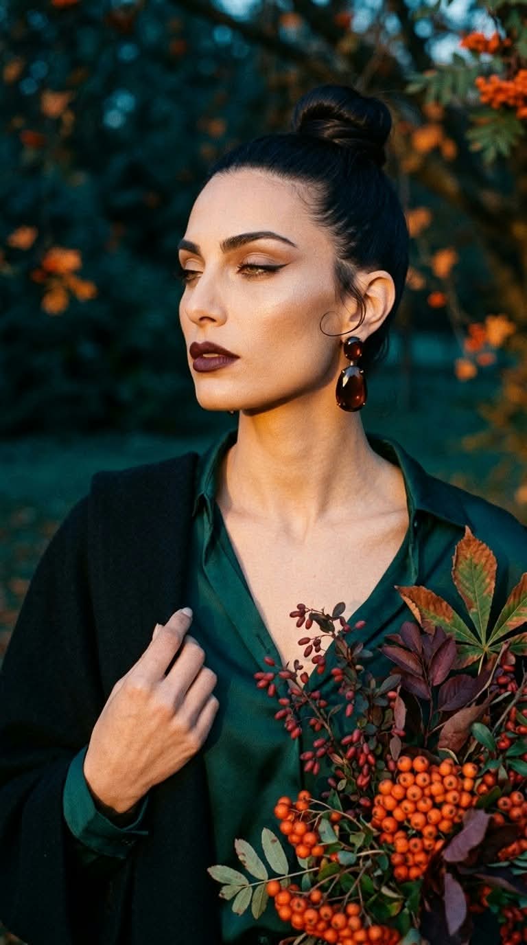 Autumn Garden Fashion Portrait at Blue Hour output 4