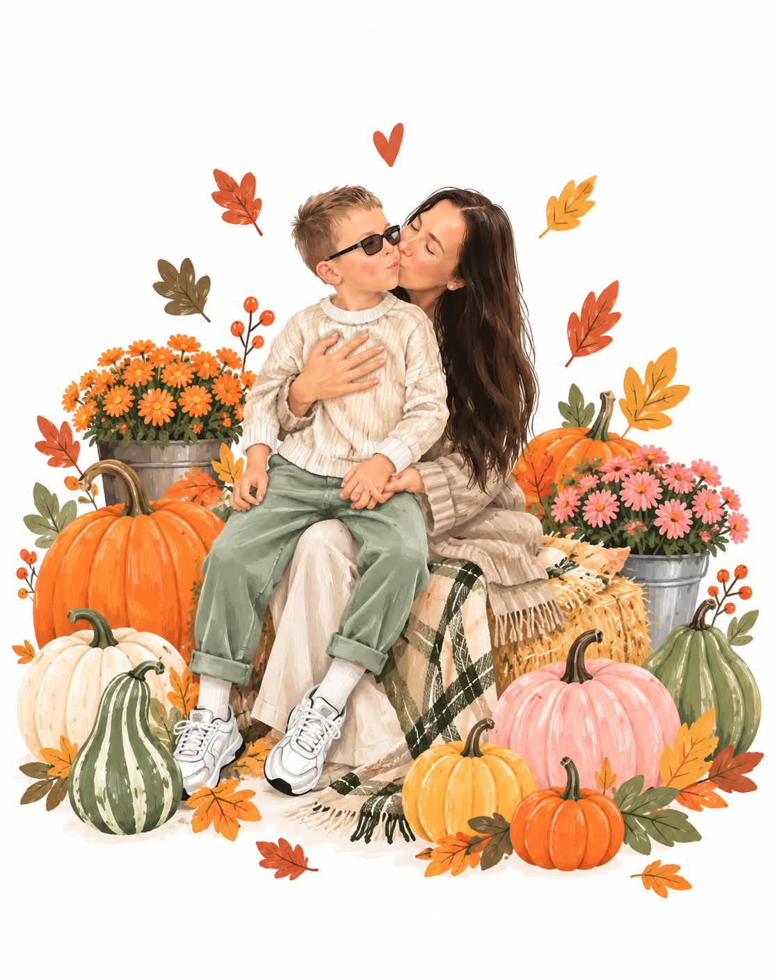 Playful Scandinavian Autumn Illustration output 4