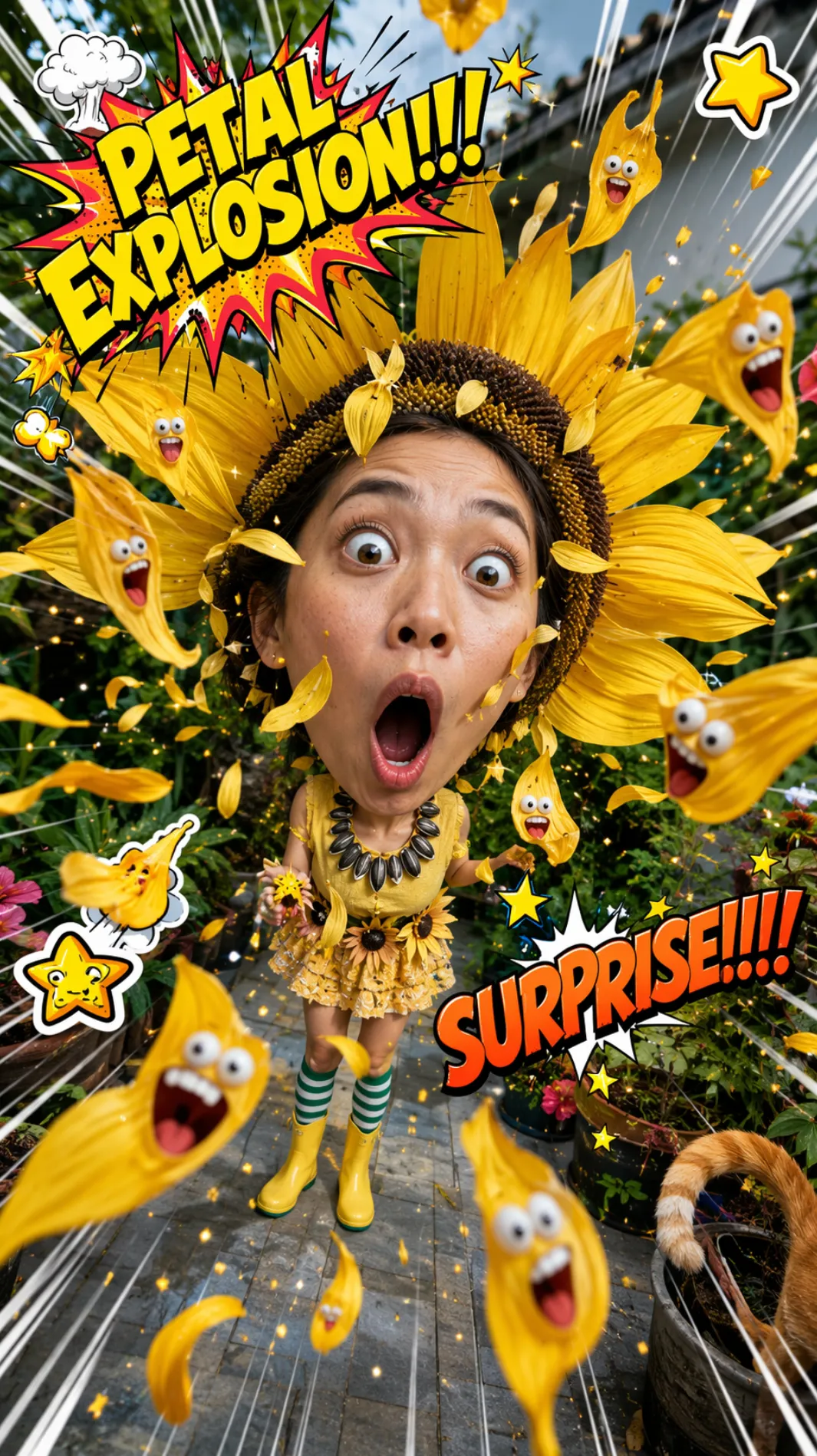 Sunflower Costume Petal Explosion