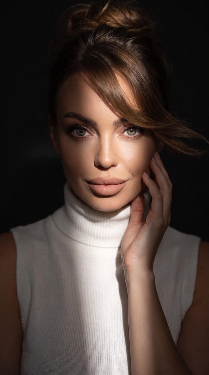 Dramatic Close-Up Portrait of a Woman output 1