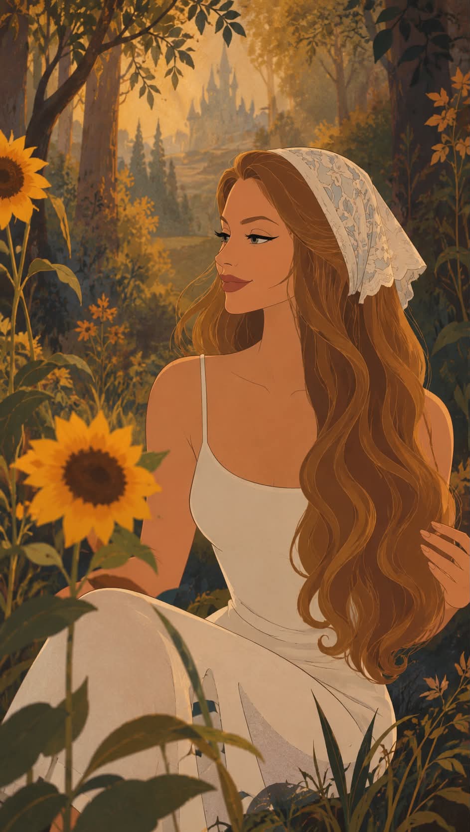 Classic Disney-Inspired Forest Illustration output 1