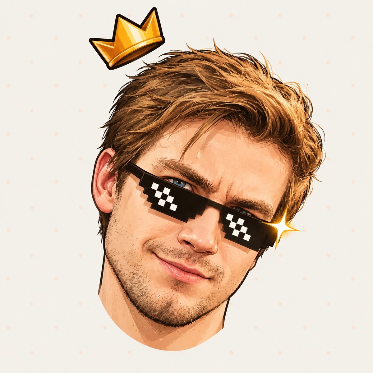 Stylized Cartoon Avatar Emoji with Pixel Sunglasses output 4