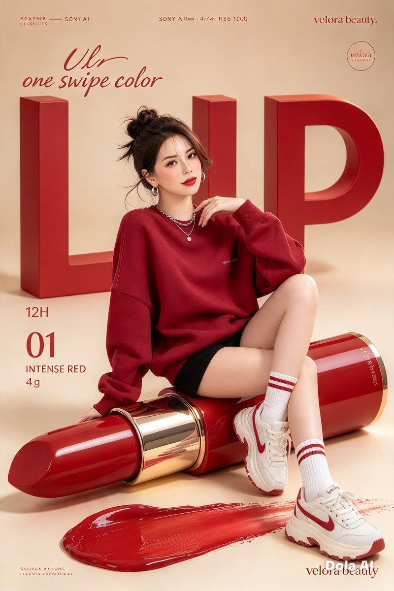 Red Lipstick Fashion Campaign output 1