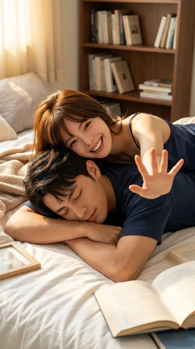Photorealistic Couple in a Cozy Morning Bedroom