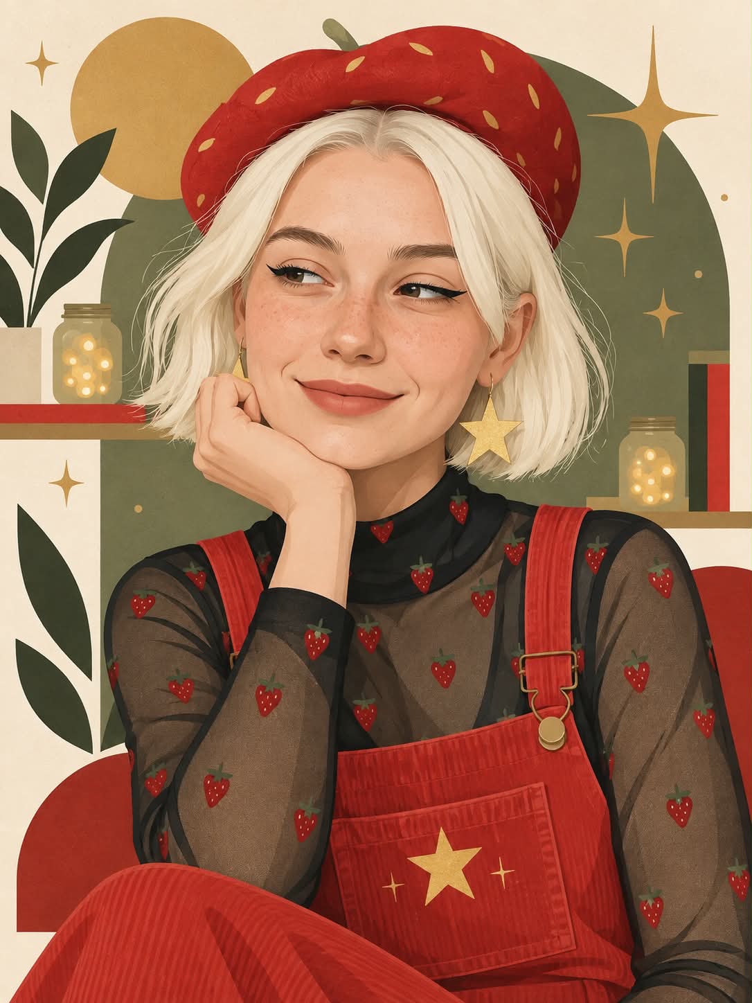 Geometric Fashion Editorial Portrait from Photos