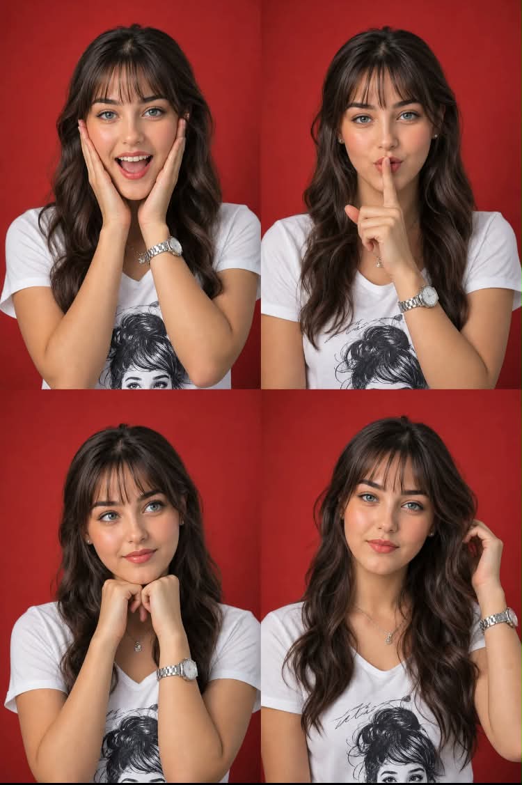 Four-Expression Editorial Portrait Collage output 1