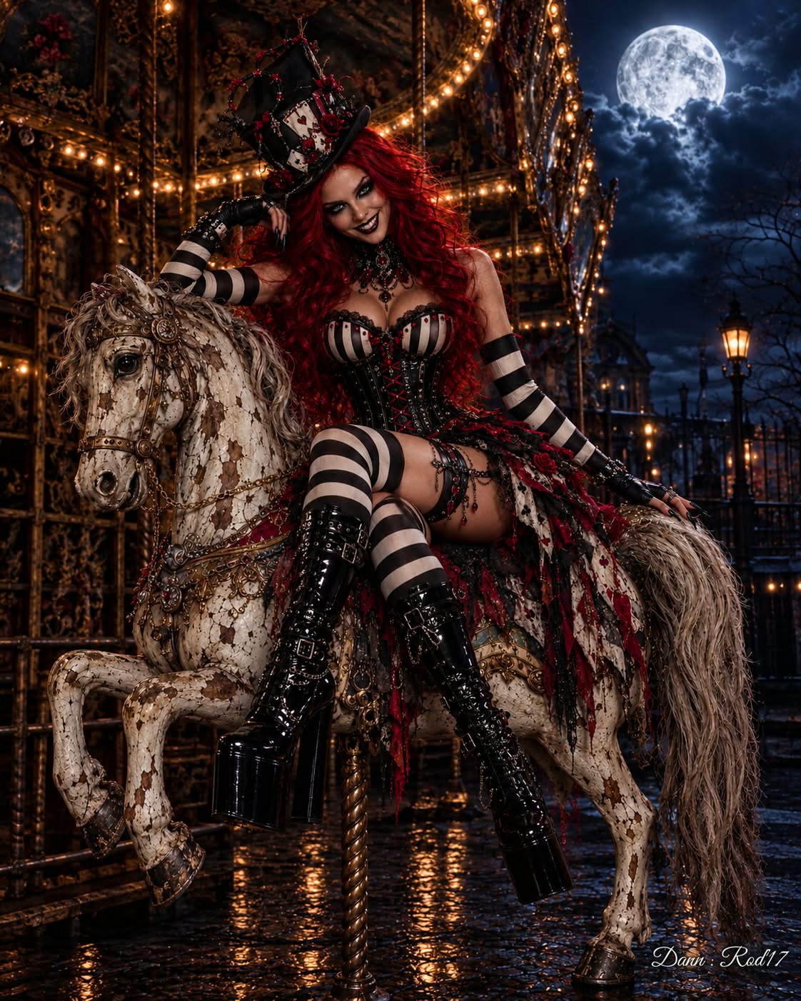 The Mad Jester of Chaos — Gothic Carnival Portrait