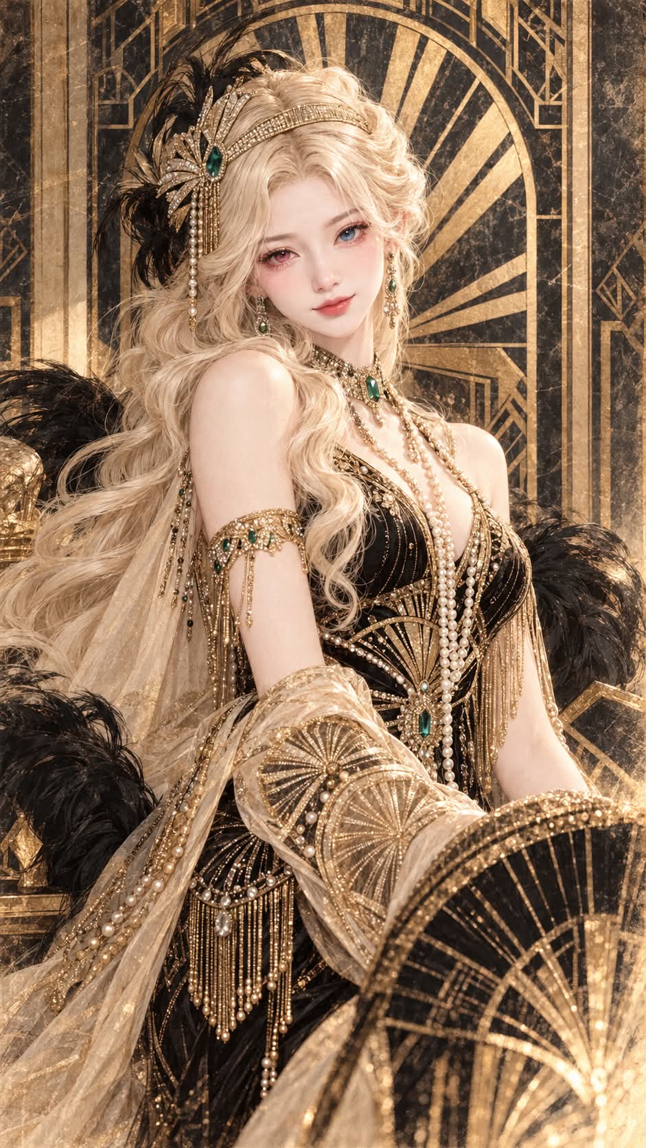 Golden Goddess of Art Deco Portrait output 1