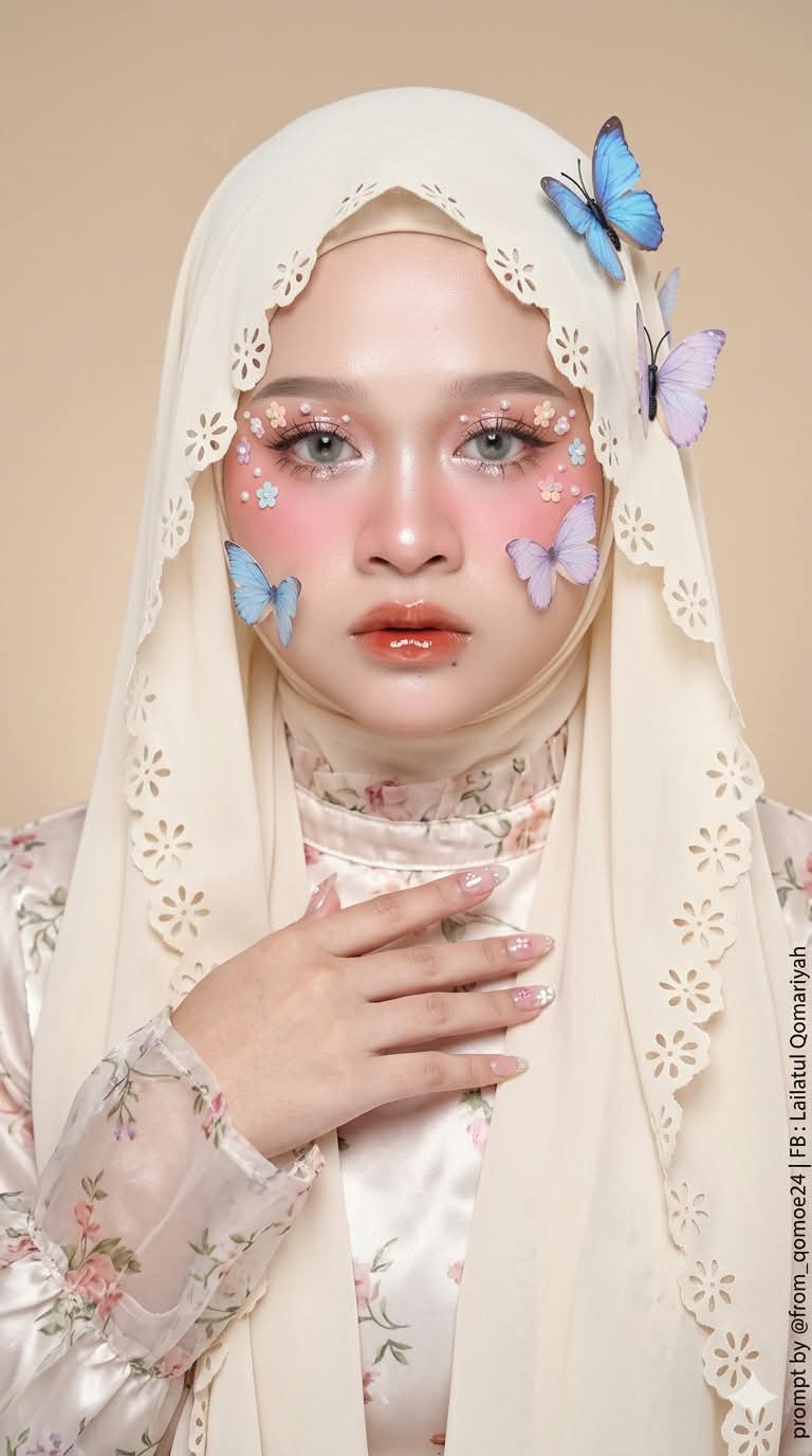 Dreamy Pastel Hijab Beauty Portrait