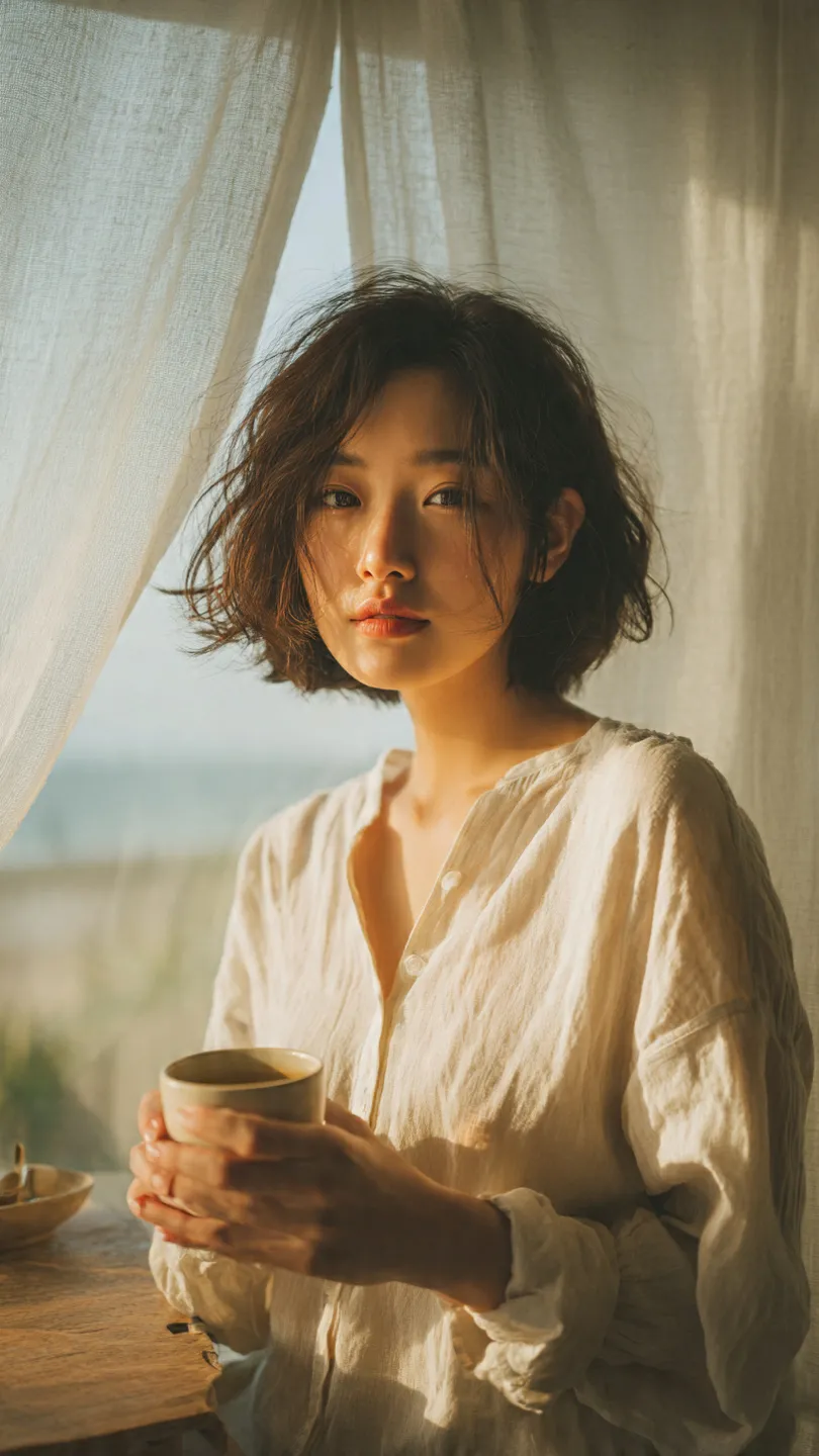 Peaceful Morning Coffee Portrait output 3