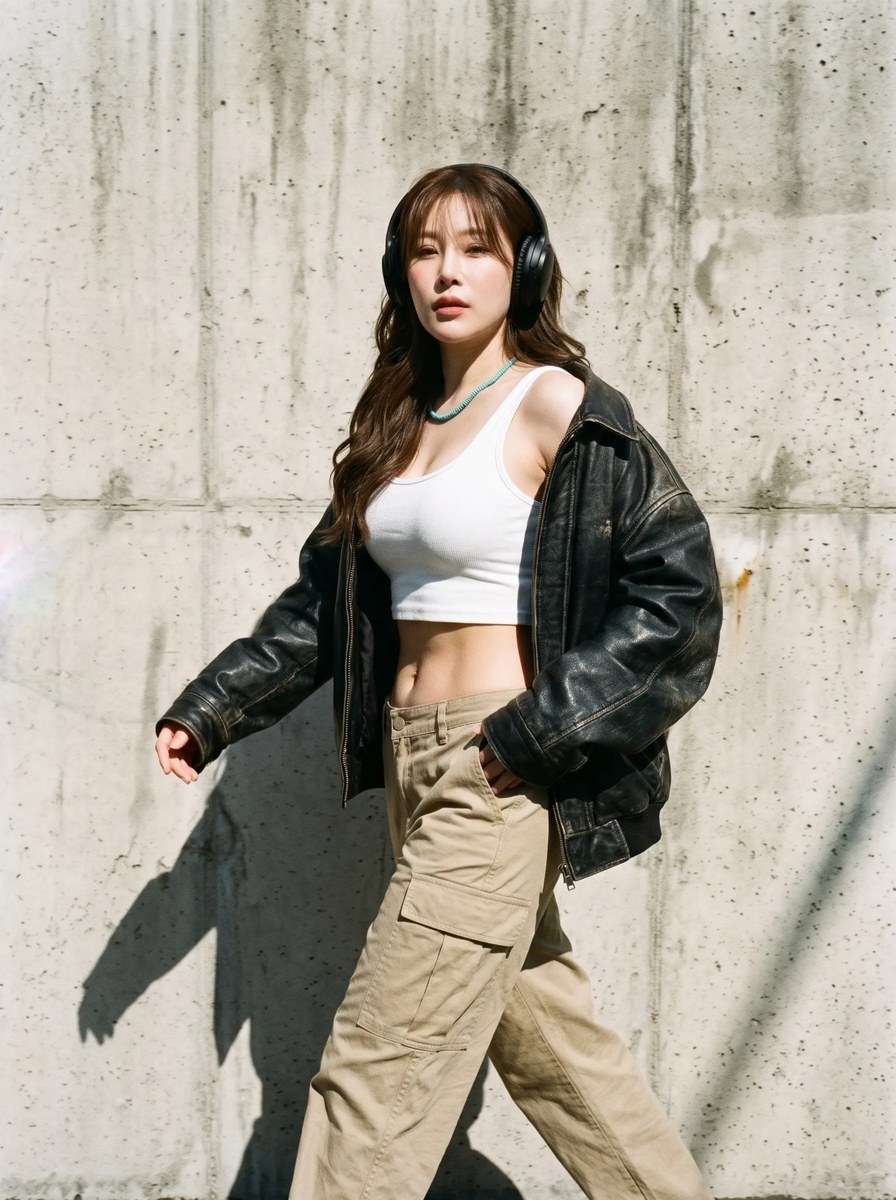 Edgy Streetwear Editorial Portrait output 4