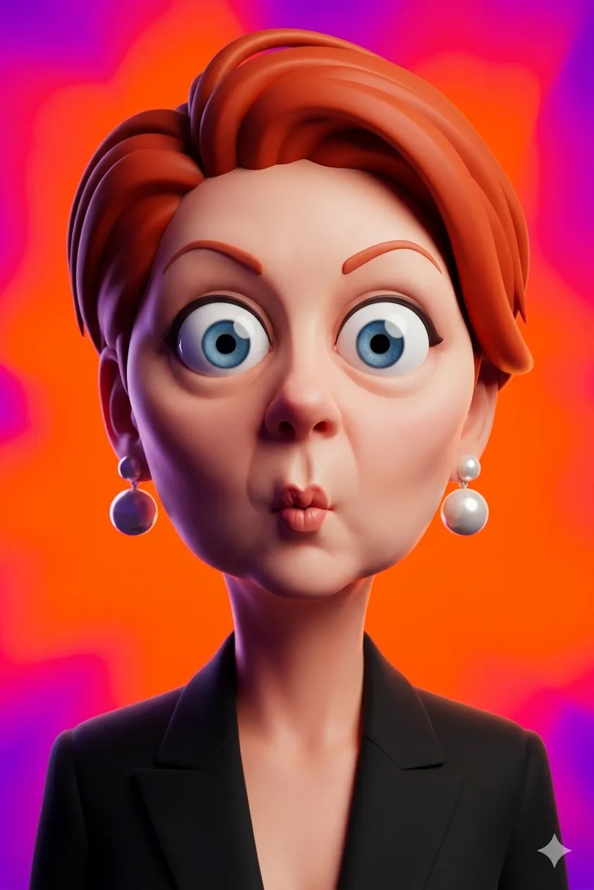 Exaggerated 3D CGI Caricature Portrait output 3