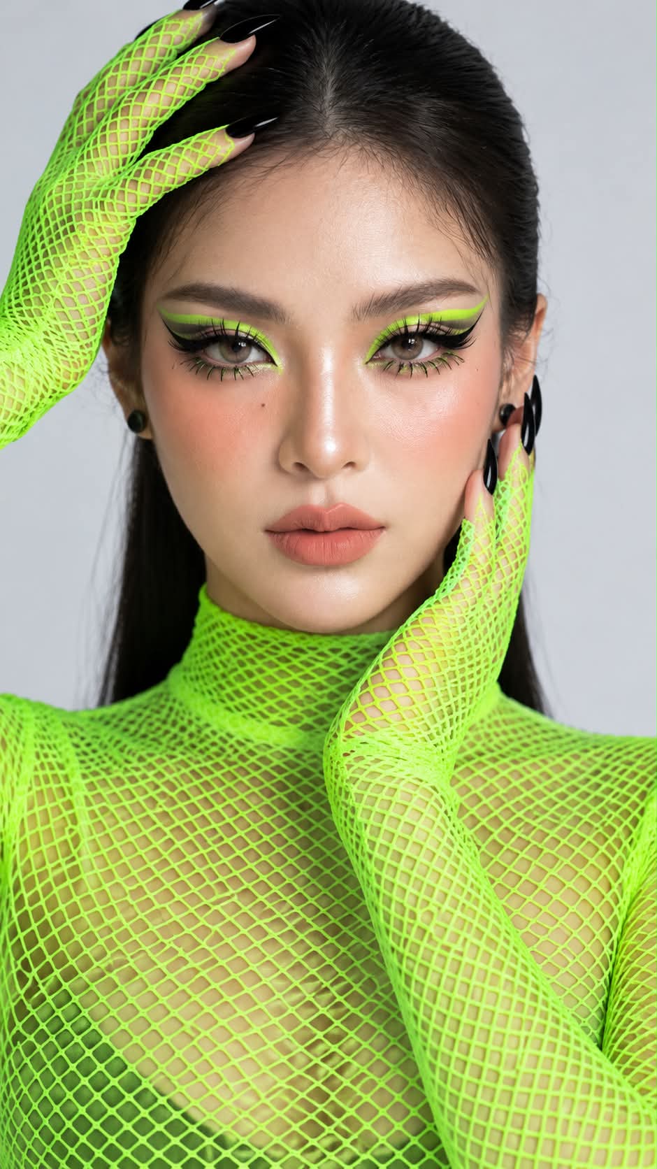 Neon Green Editorial Beauty Portrait output 2