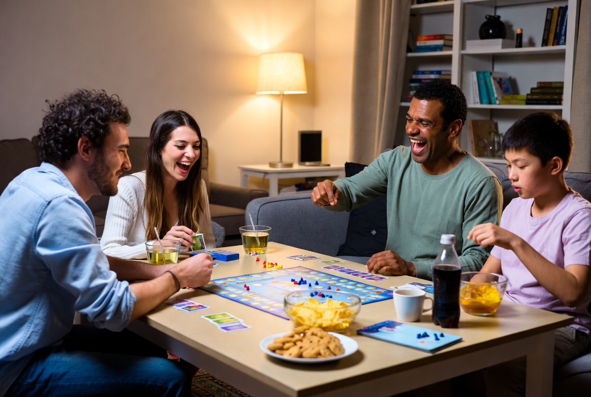 Create a Candid Family Game Night Photo