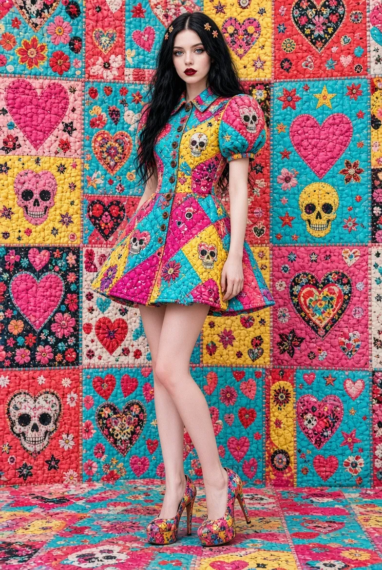 Quilted Couture Fashion Look