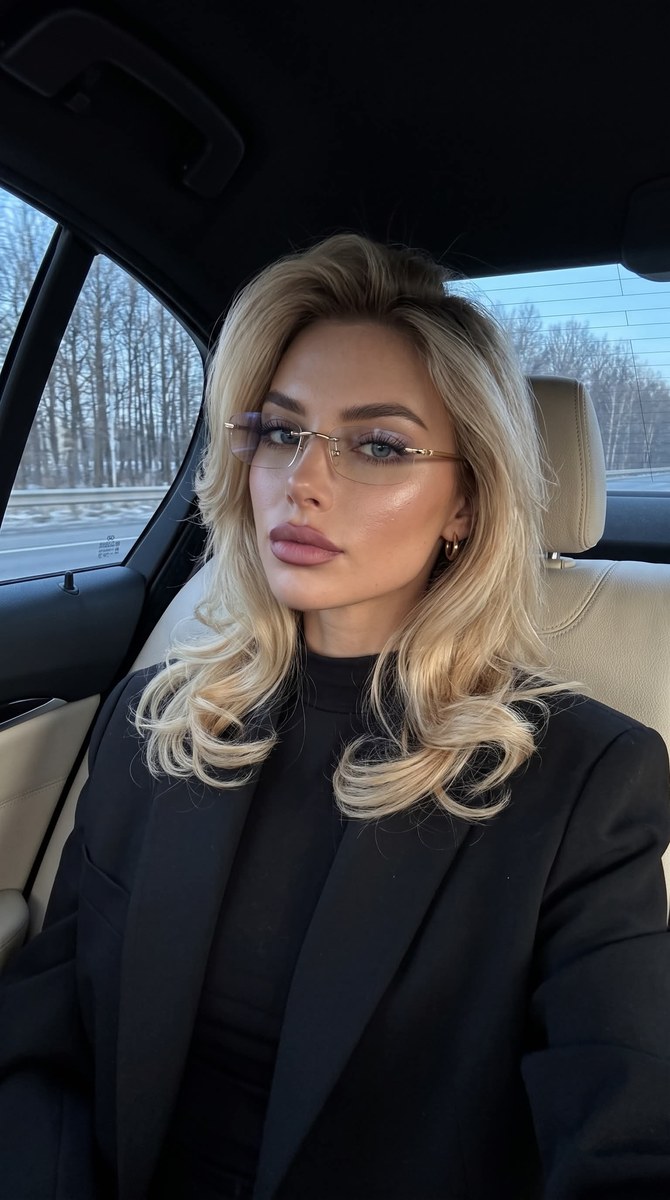Candid Portrait of a Woman in a Car output 3