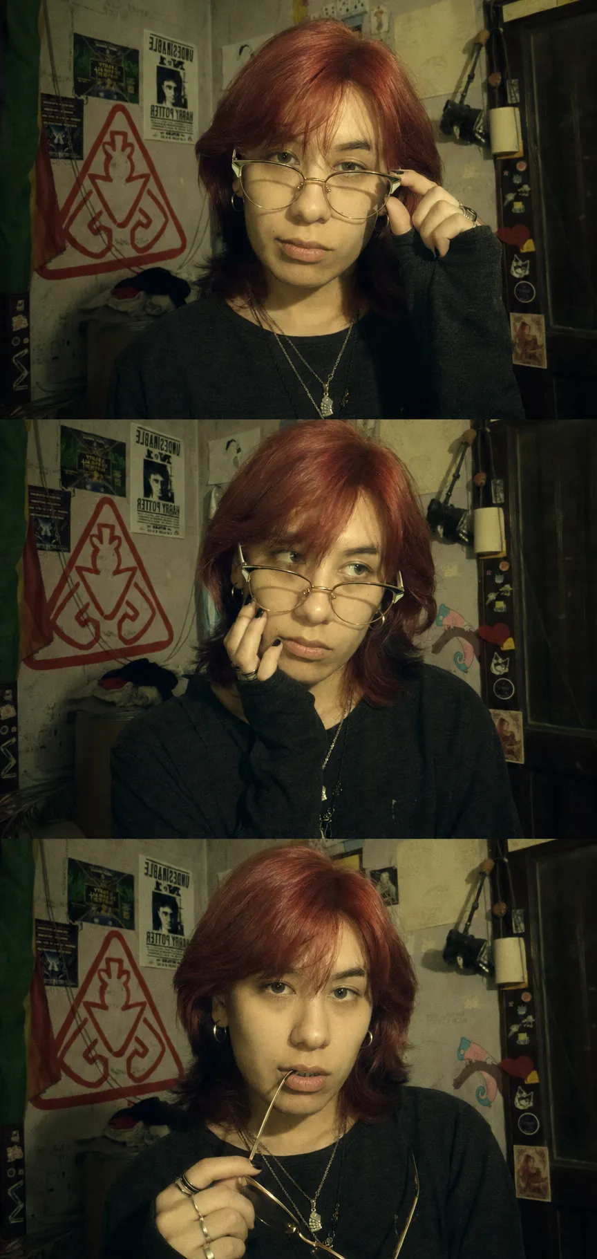 Warm Retro Bedroom Portrait Collage output 1