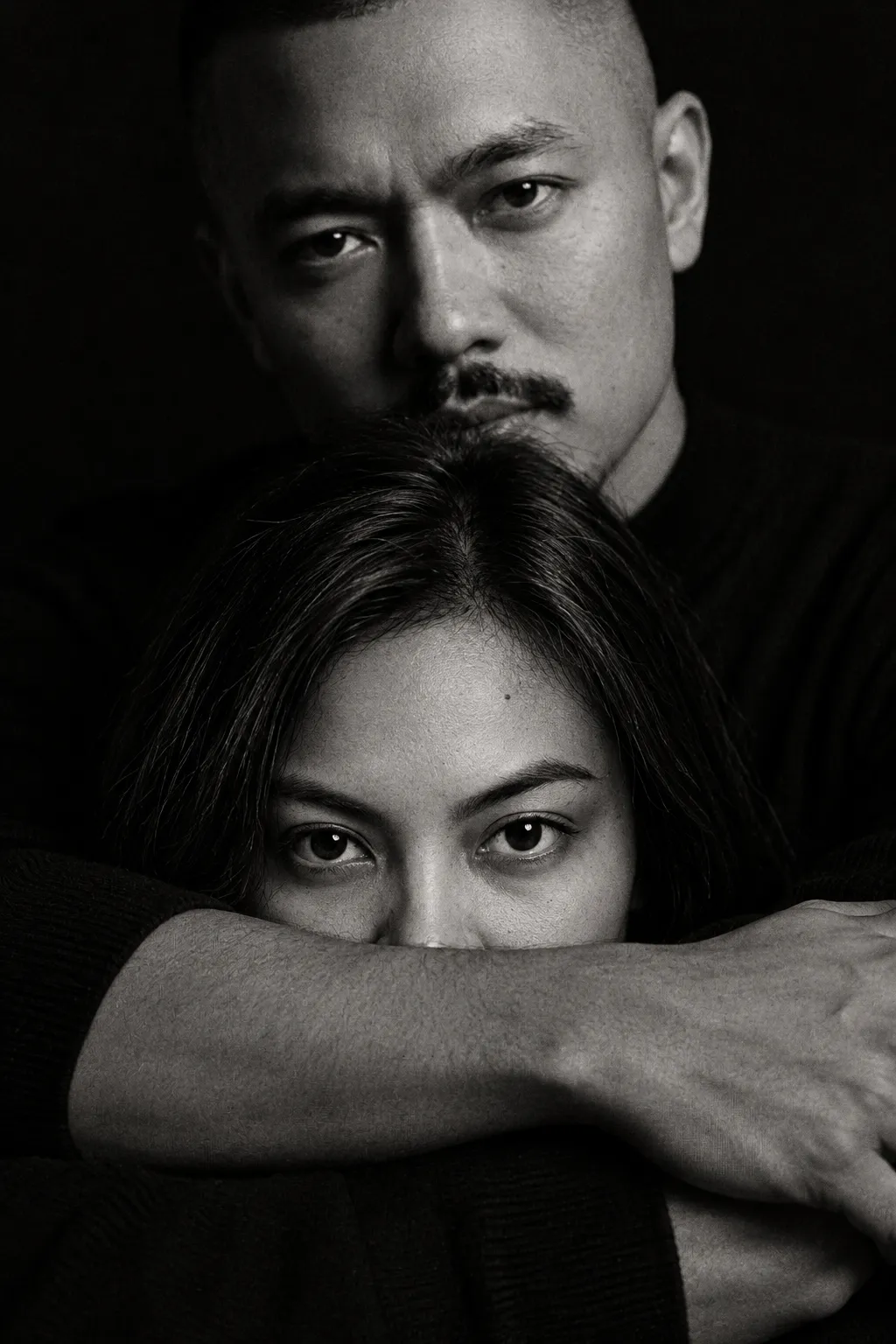 Death Black: Monochrome Fine-Art Couple Portrait output 1
