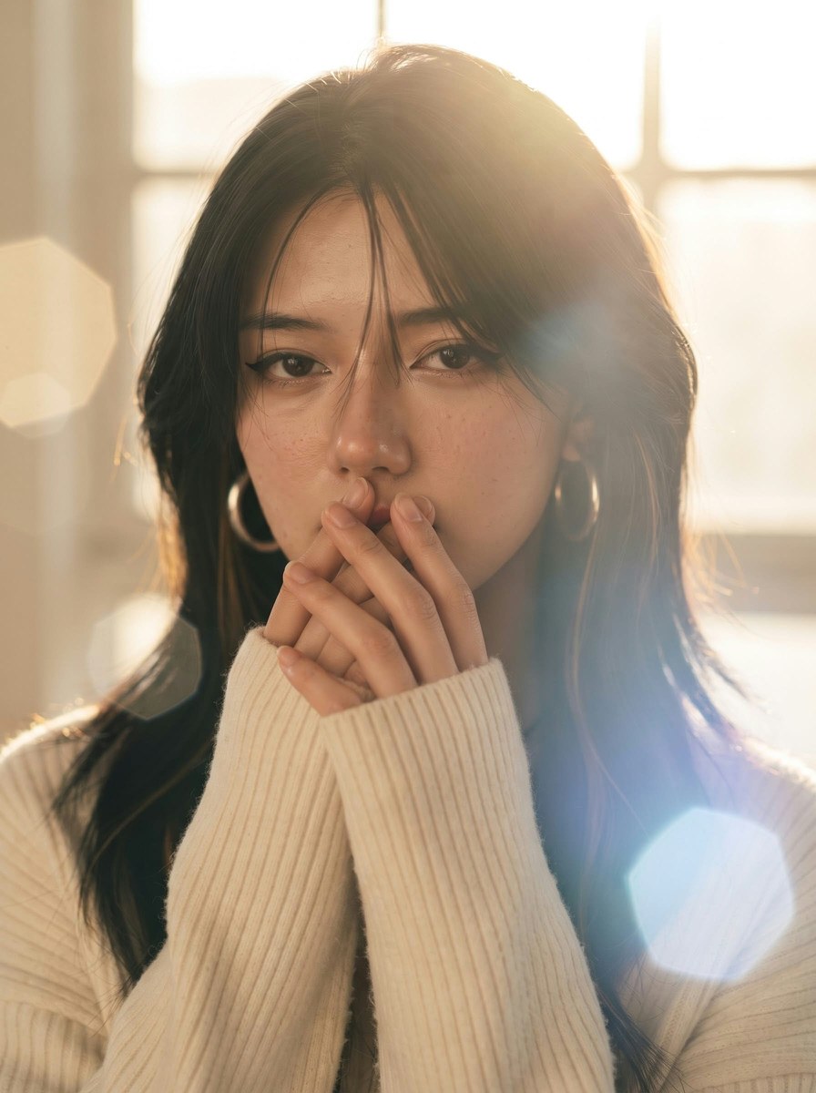 Sunshine: Hyperrealistic Warm-Backlit Portrait