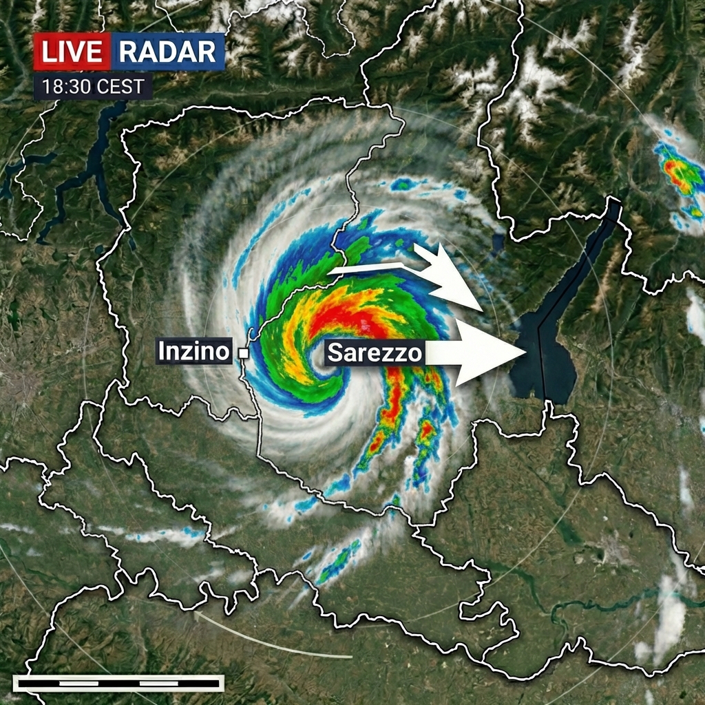 Animated Weather Radar Map: Brescia Storm output 1